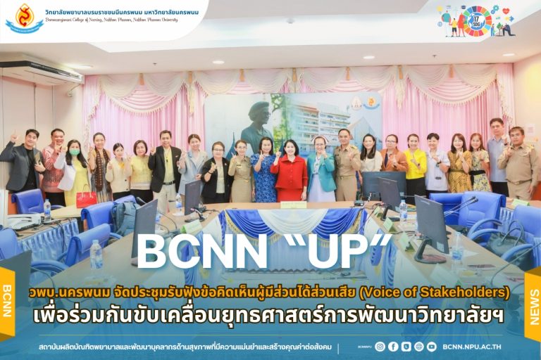 วพบ.นครพนม จัดประชุมรับฟังข้อคิดเห็นผู้มีส่วนได้ส่วนเสีย (Voice of Stakeholders) เพื่อร่วมกันขับเคลื่อนยุทธศาสตร์การพัฒนาวิทยาลัยฯ