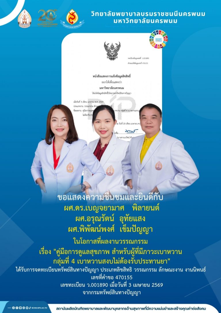 ขอแสดงความชื่นชมและยินดีกับผศ.ดร.เบญจยามาศ พิลายนต์ผศ.อรุณรัตน์ อุทัยแสงผศ.พิพัฒน์พงศ์ เข็มปัญญา