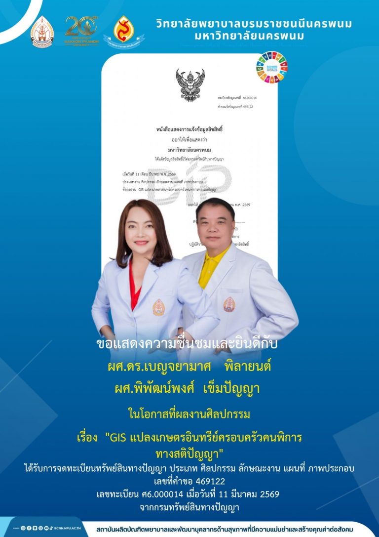 ขอแสดงความชื่นชมและยินดีกับผศ.ดร.เบญจยามาศ พิลายนต์ผศ.พิพัฒน์พงศ์ เข็มปัญญา