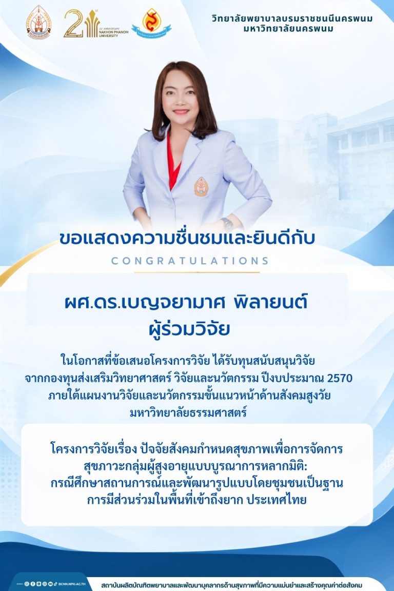 ขอแสดงความชื่นชมและยินดีกับ